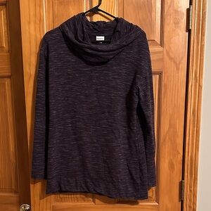 Merona Women's Heathered purple and gray Cowl Neck Sweater